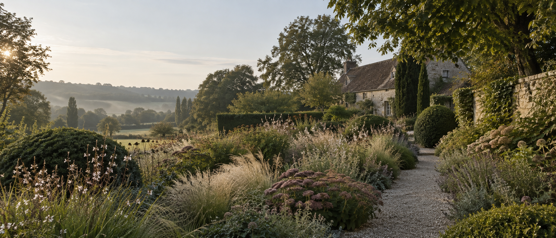 Jardin naturaliste et résilient dans la campagne du Perche